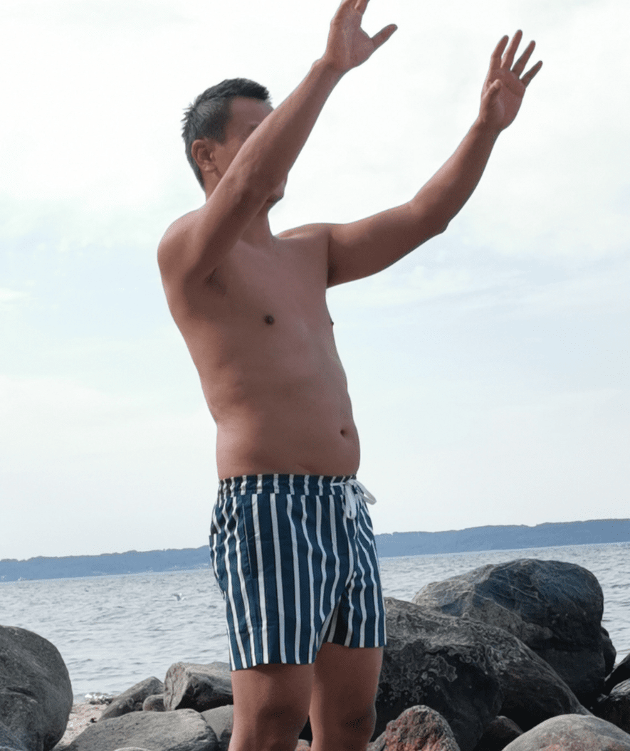 Watery swim shorts for men - Signature Eco - Blue