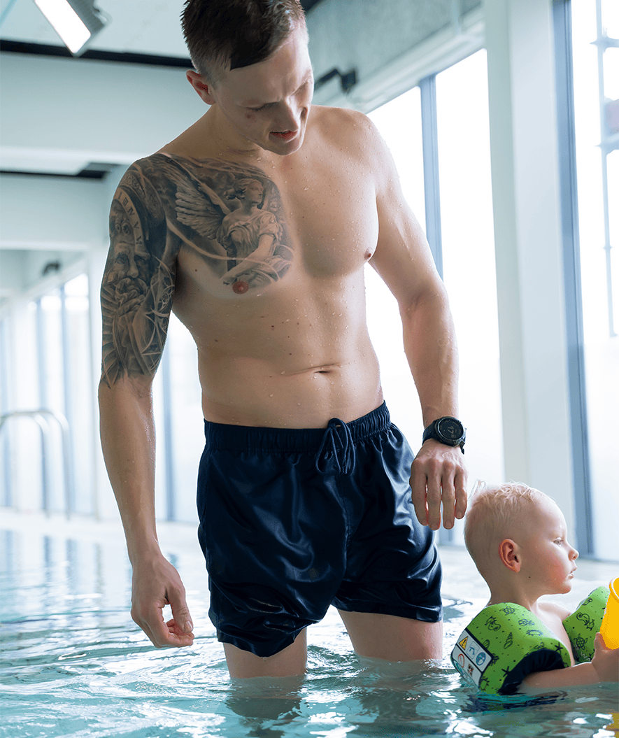 Watery swim shorts for men - Waverly - Black