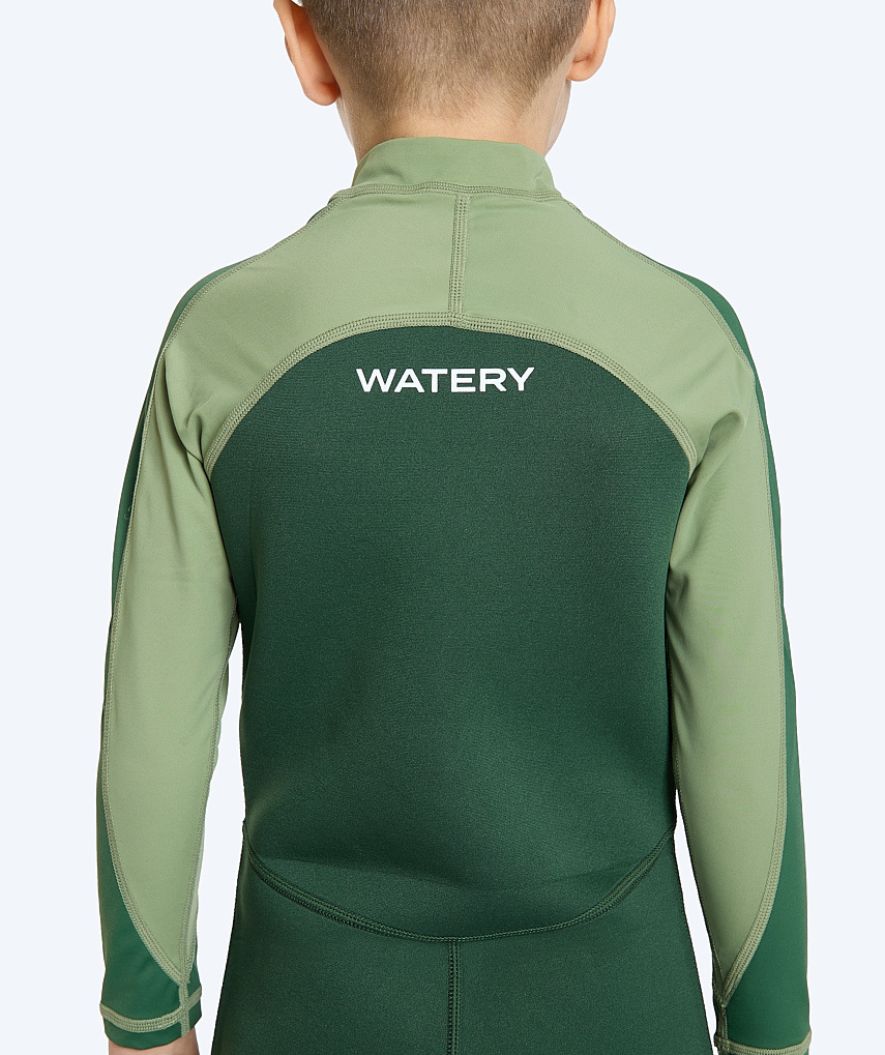 Watery UV wetsuit for kids - Calypso Long Sleeved - Green/light green