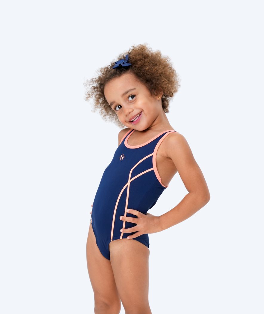 Watery swimsuit for girls - Hurley - Dark blue/orange