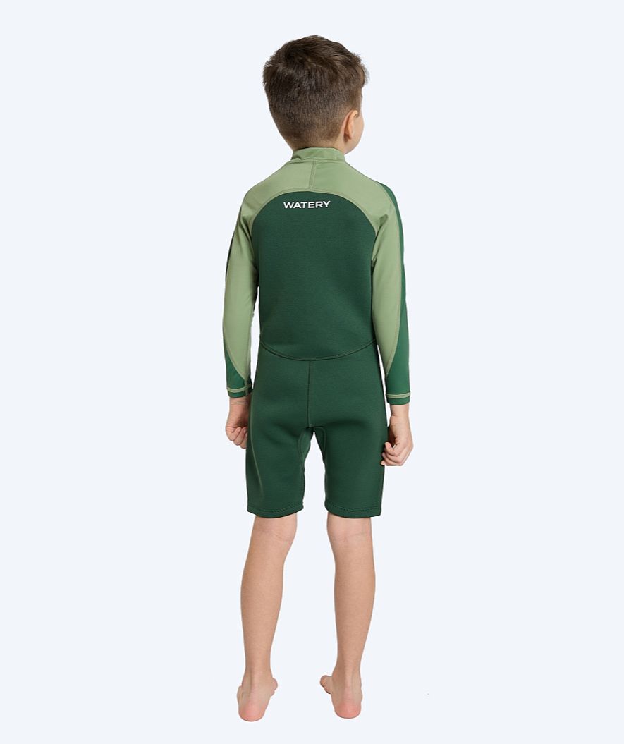 Watery UV wetsuit for kids - Calypso Long Sleeved - Green/light green