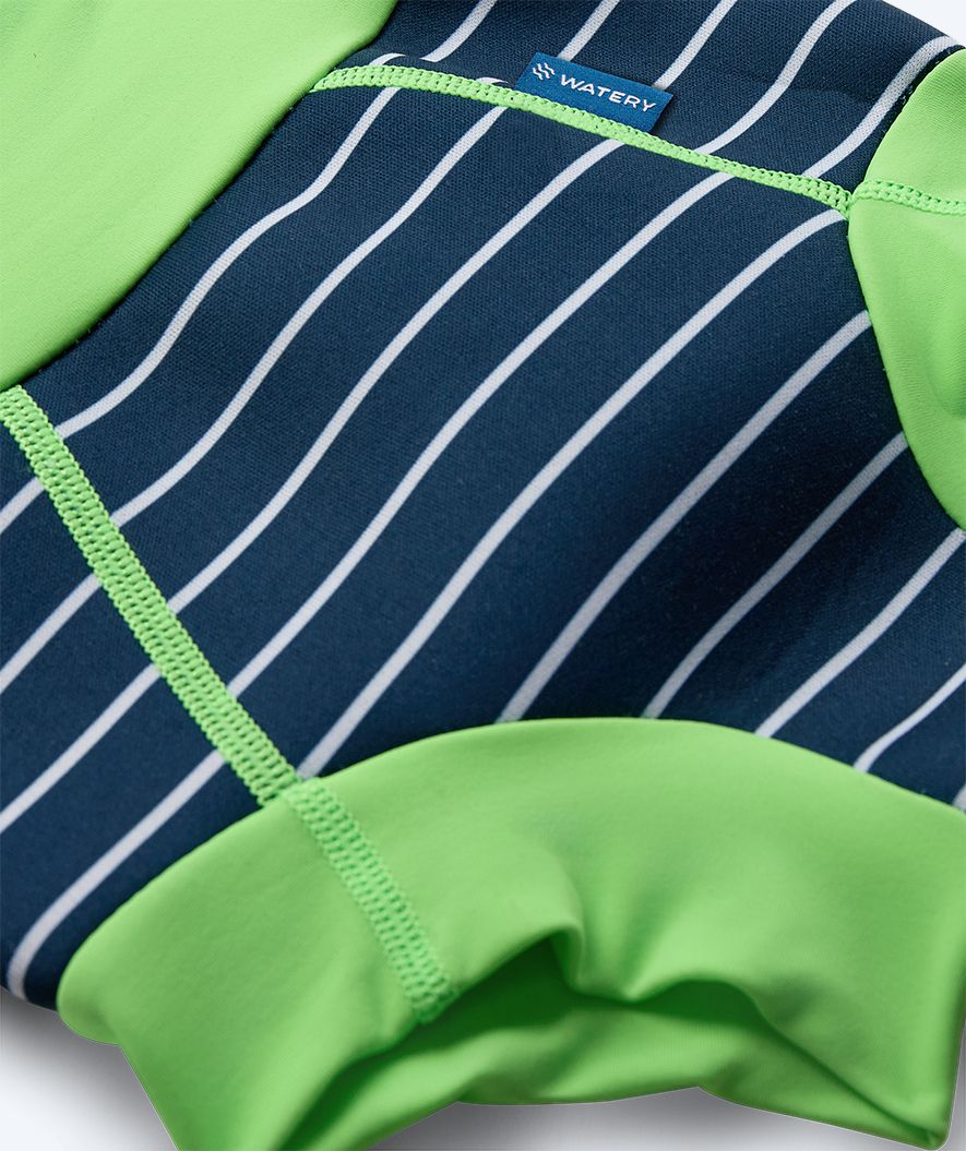 Watery swim nappies for kids - Neoprene Swim Nappy - Green Stripes