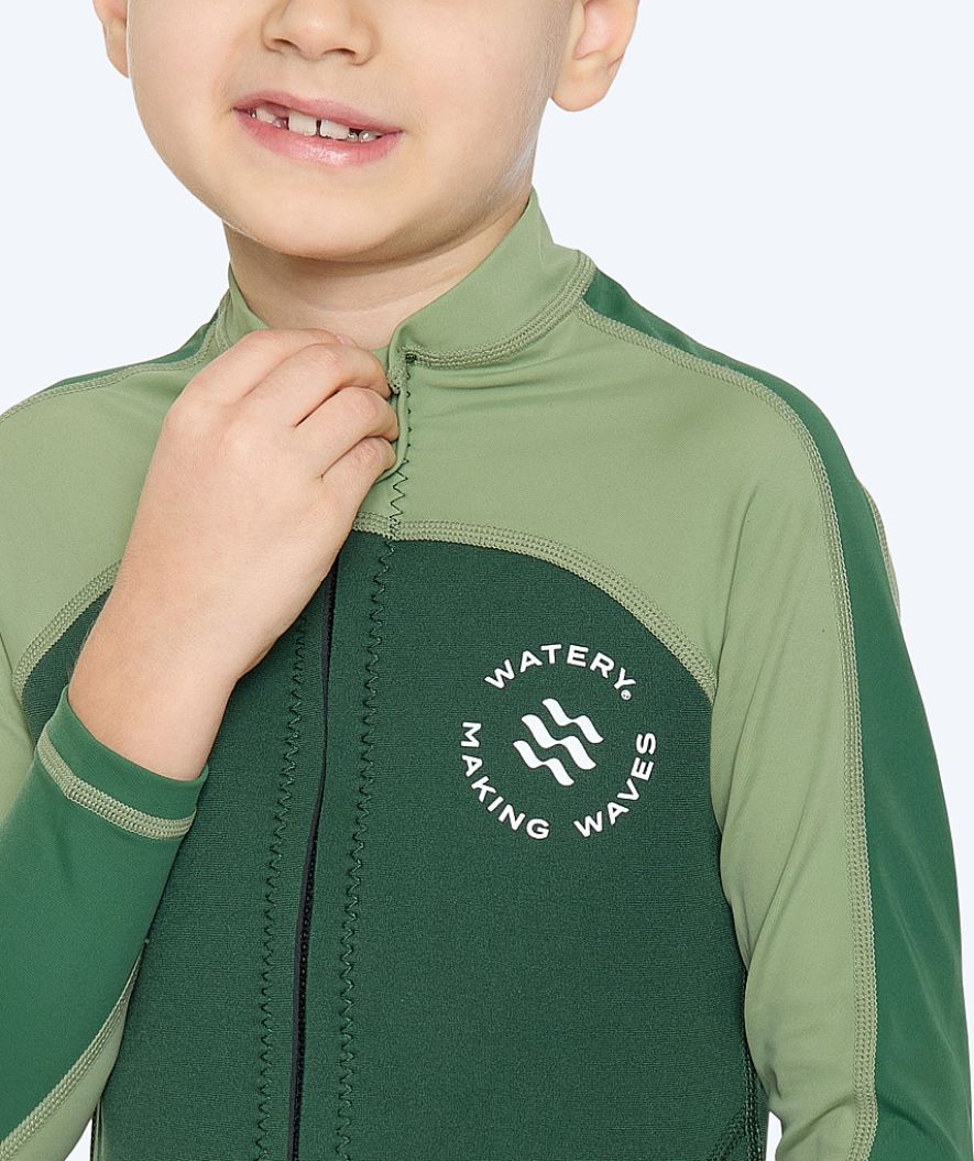 Watery UV wetsuit for kids - Calypso Long Sleeved - Green/light green