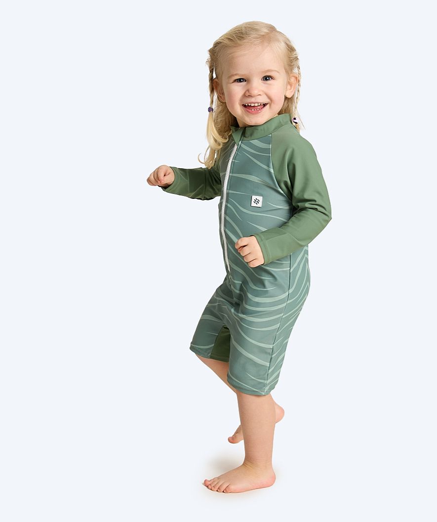 Watery UV-suit for kids - Fjord Long Sleeve Rashguard - Green