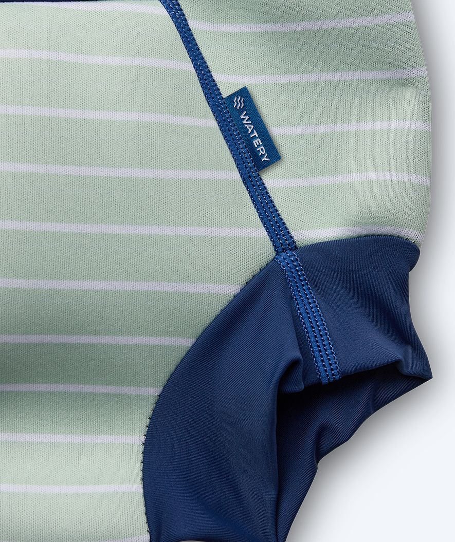 Watery swim nappies for kids - Neoprene Swim Nappy - Nordic Green Stripes