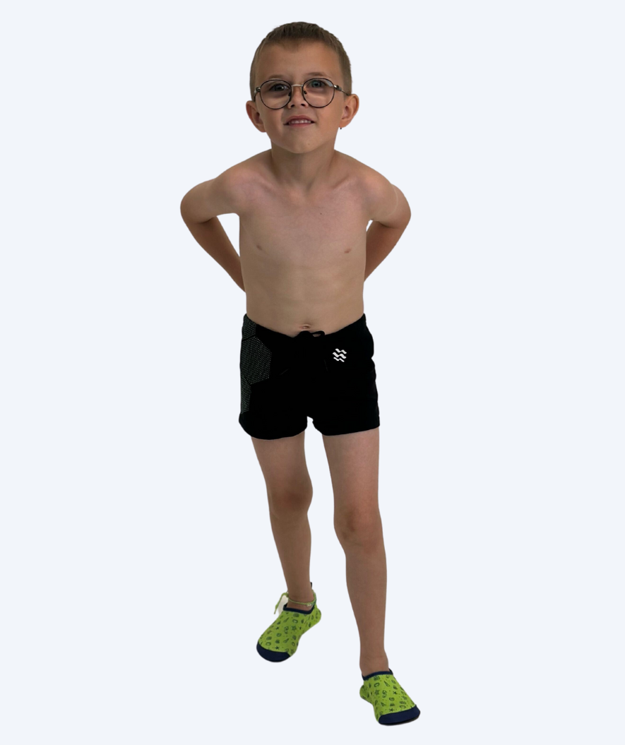 Watery swim trunks for boys - Flaming Vegas Eco - Green Corner