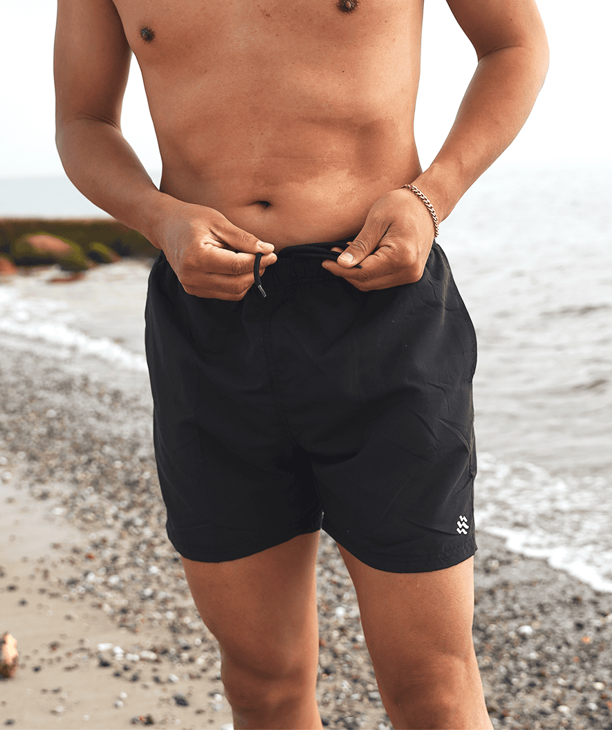 Watery swim shorts for men - Waverly - Black