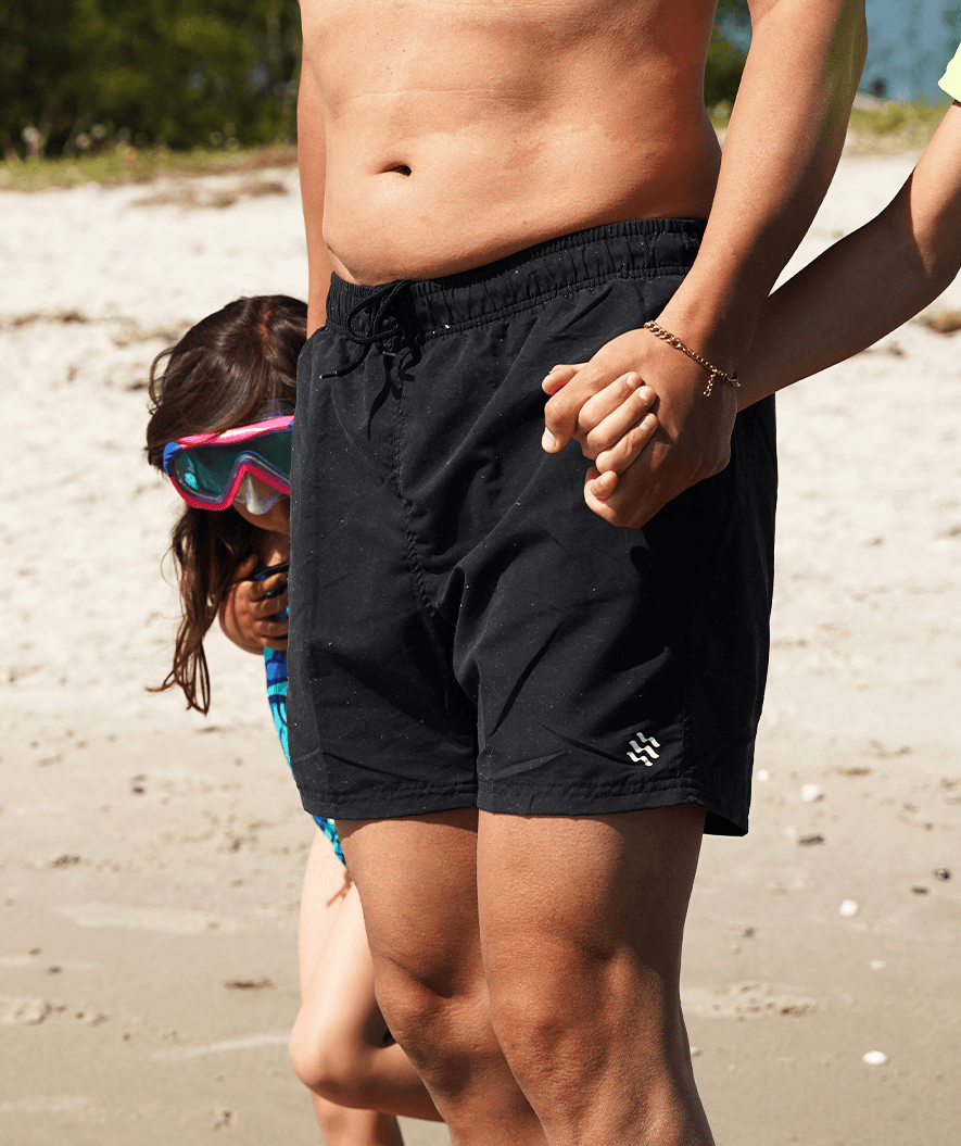 Watery swim shorts for men - Waverly - Black