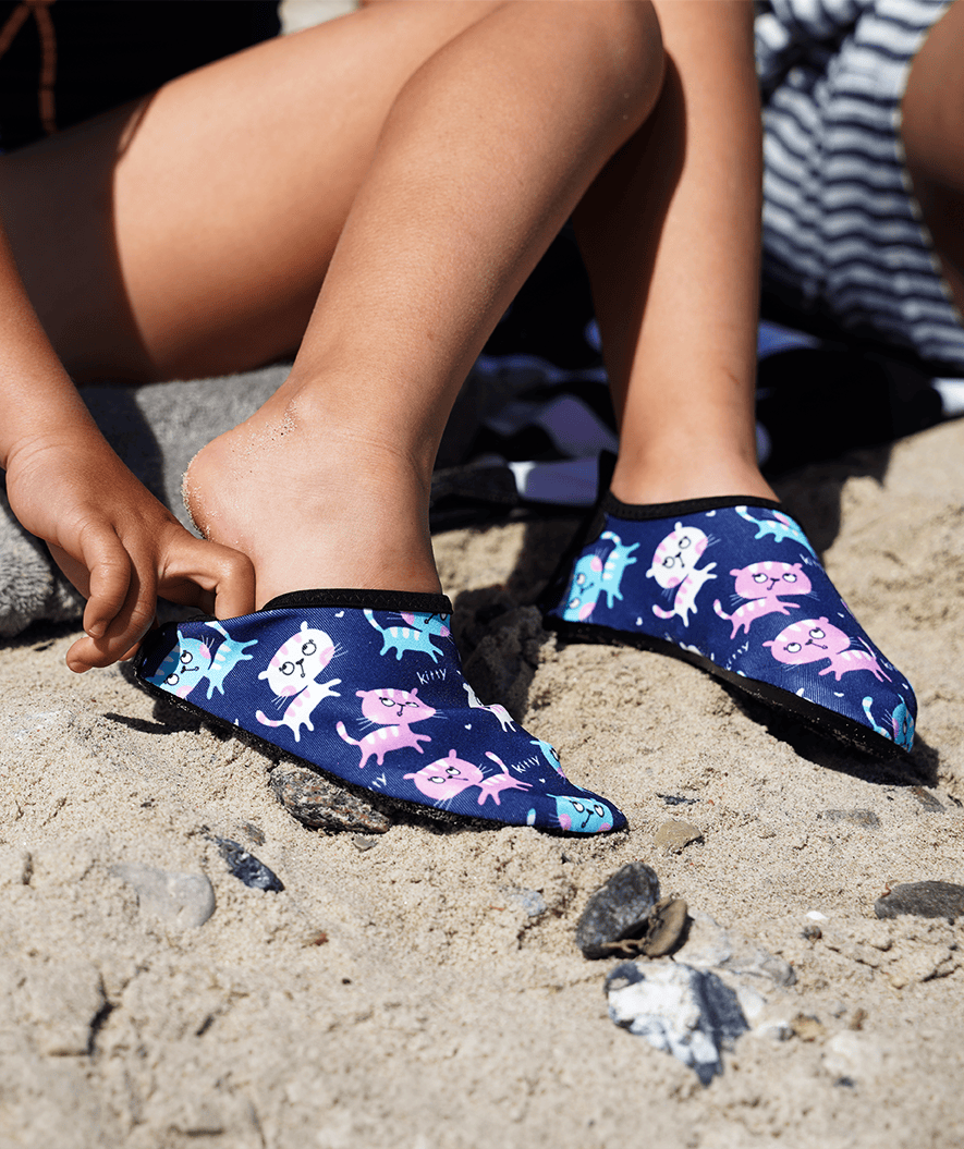 Watery swim socks for kids - Irving - Cats