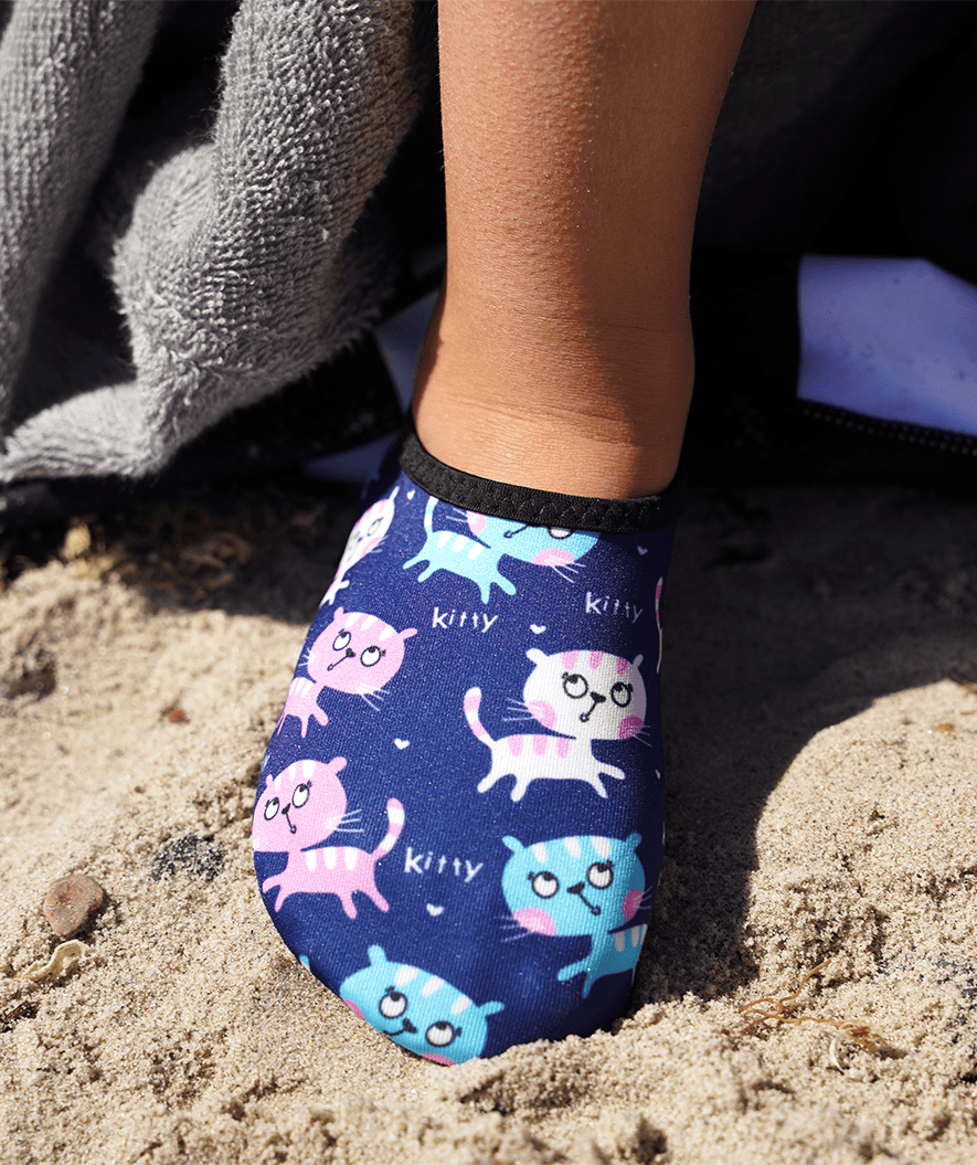 Watery swim socks for kids - Irving - Cats