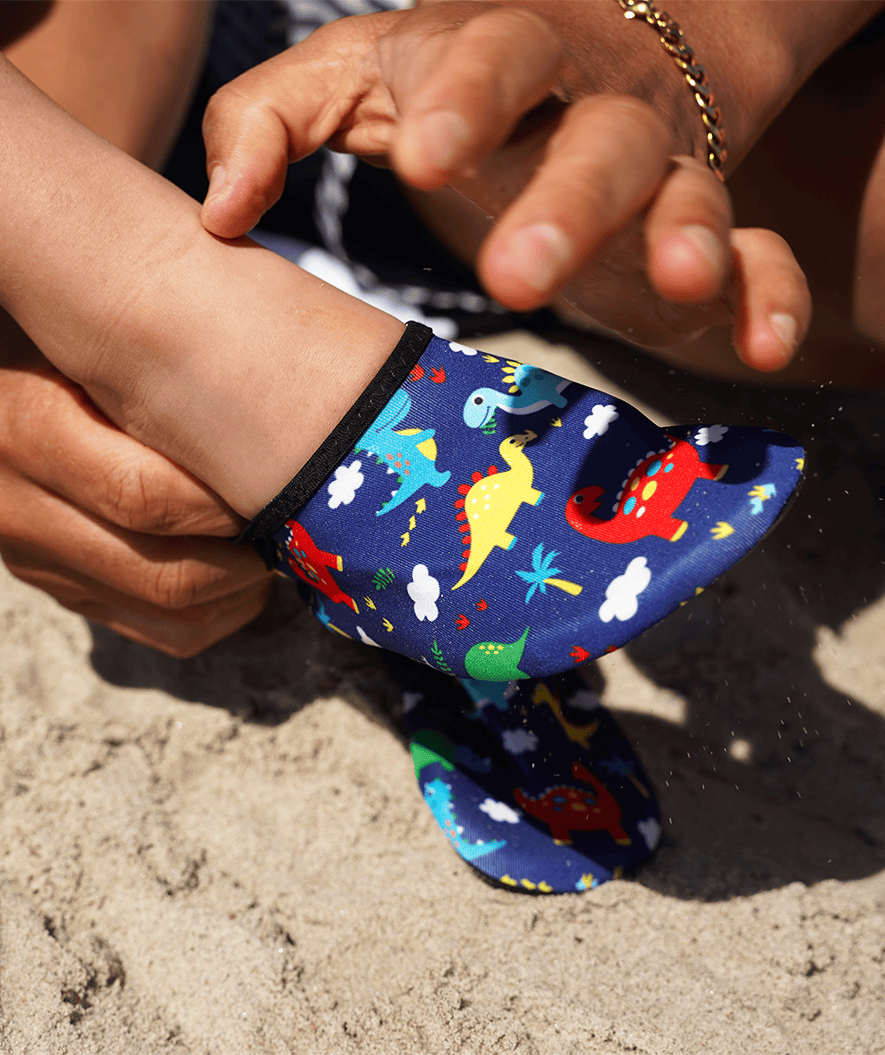 Watery swim socks for kids - Irving - Dinosaurs