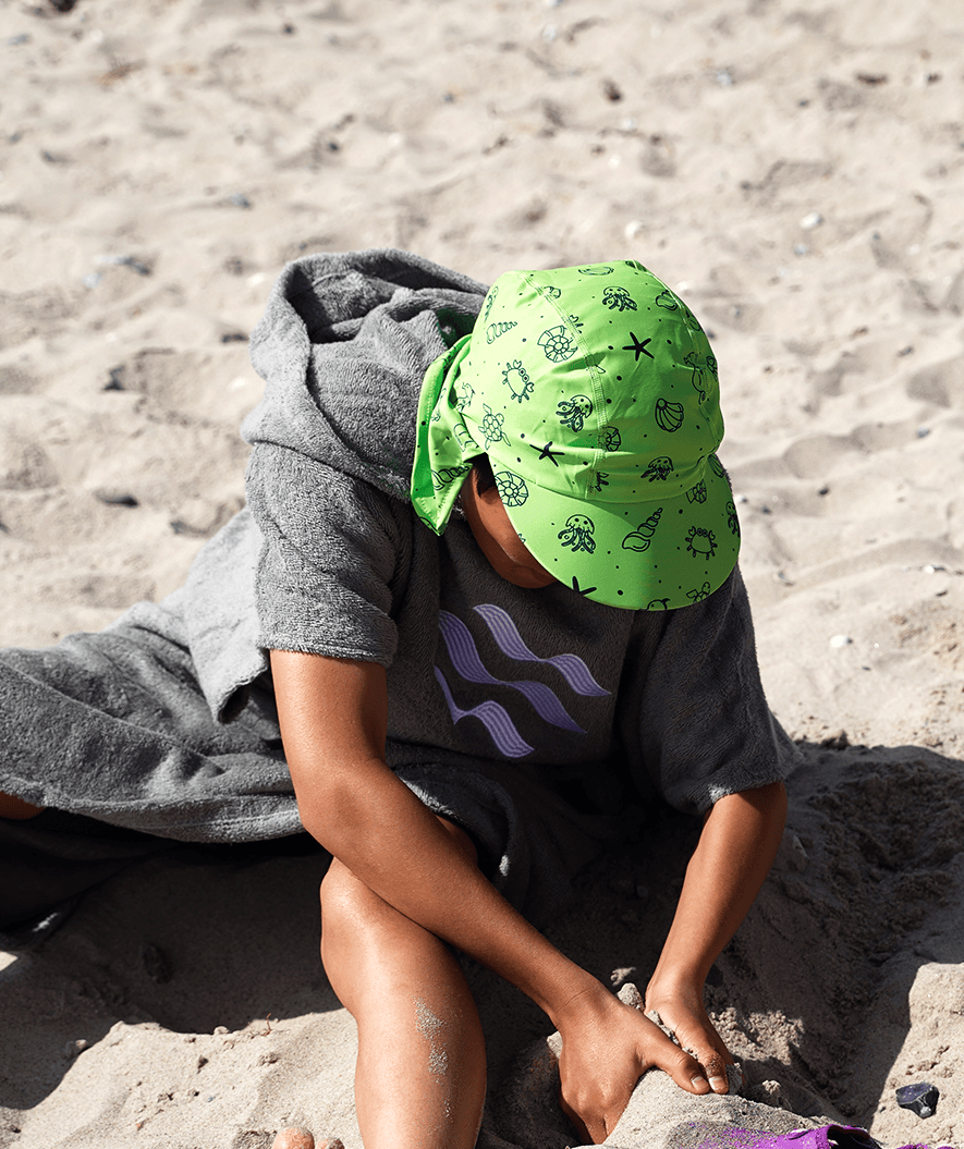 Watery sunhat for kids - Cascade - Green