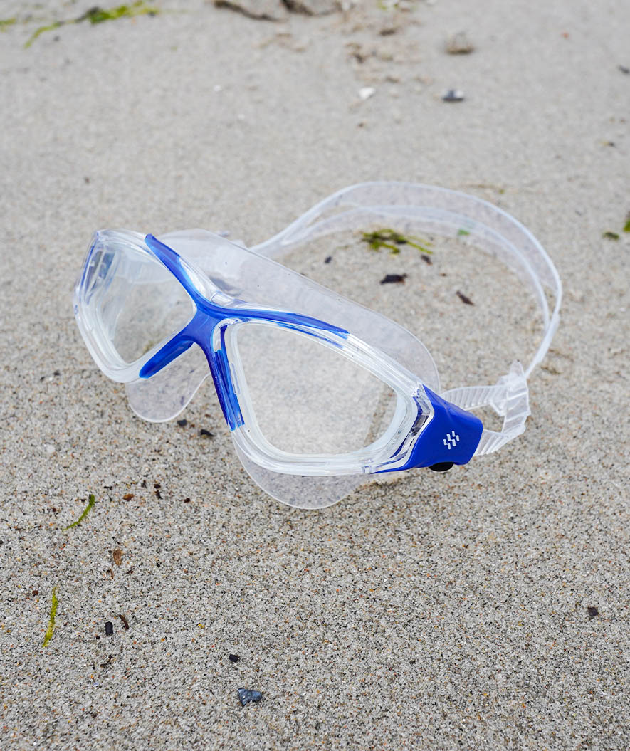 Watery swim mask for adults - Mantis - Blue/clear