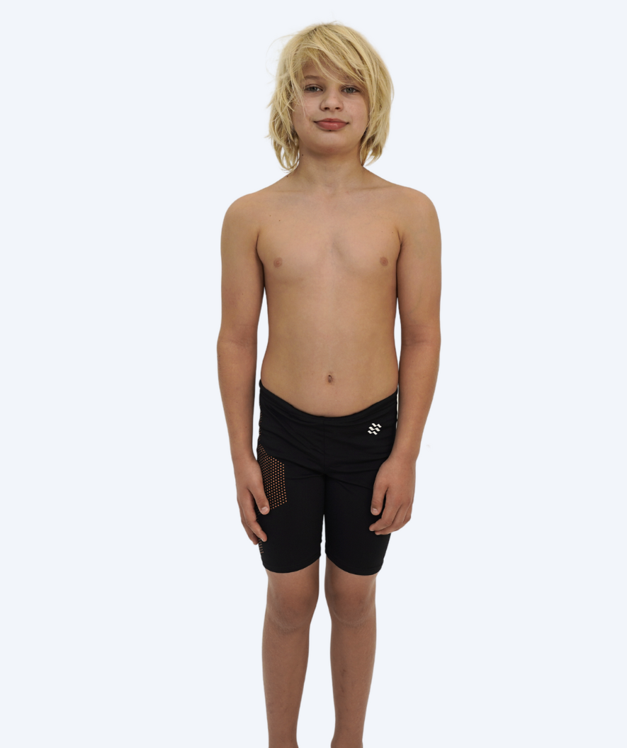 Watery long swim trunks for boys - Surfy Eco - Orange Corner