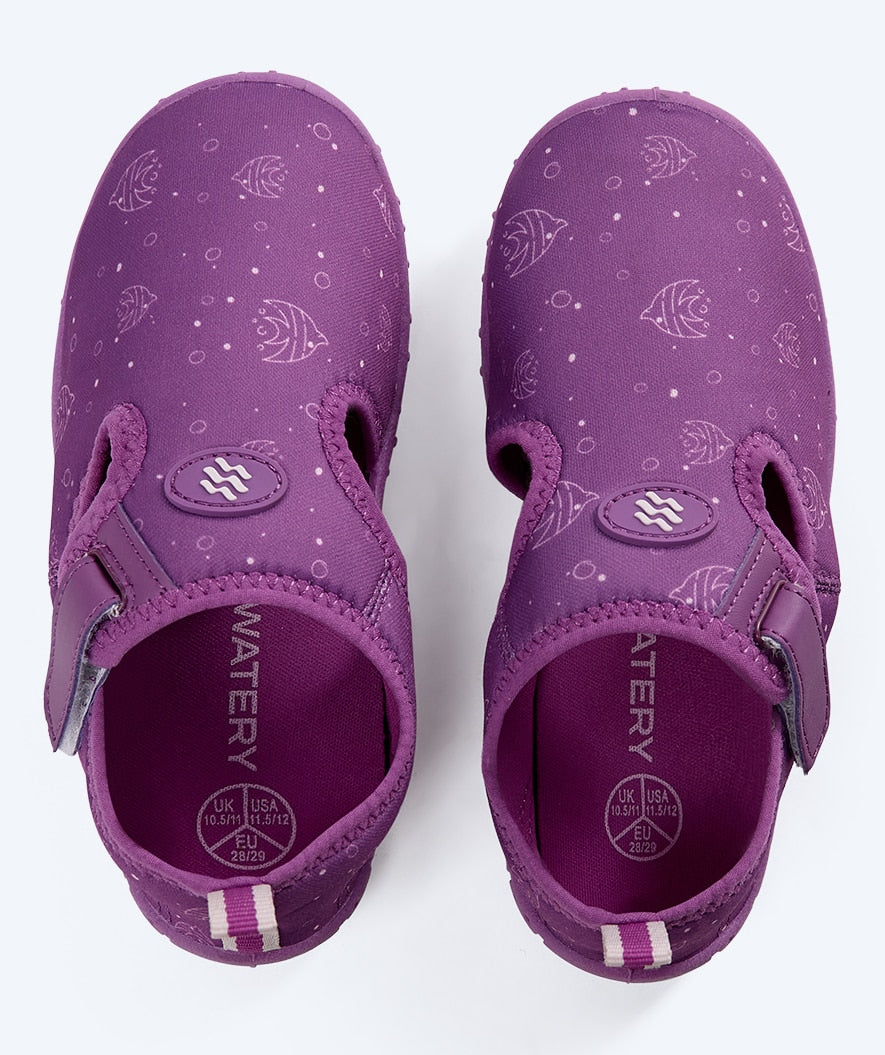 Watery swim shoes for kids - Romney - Purple