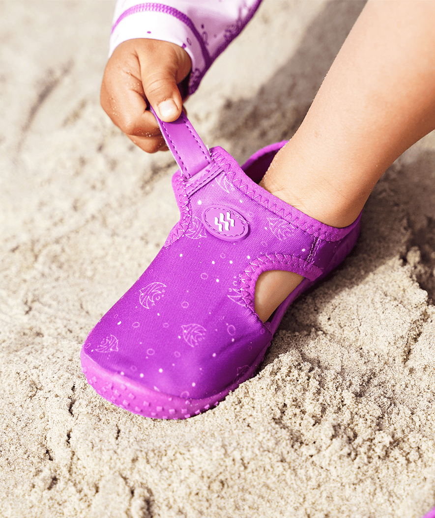 Watery swim shoes for kids - Romney - Purple