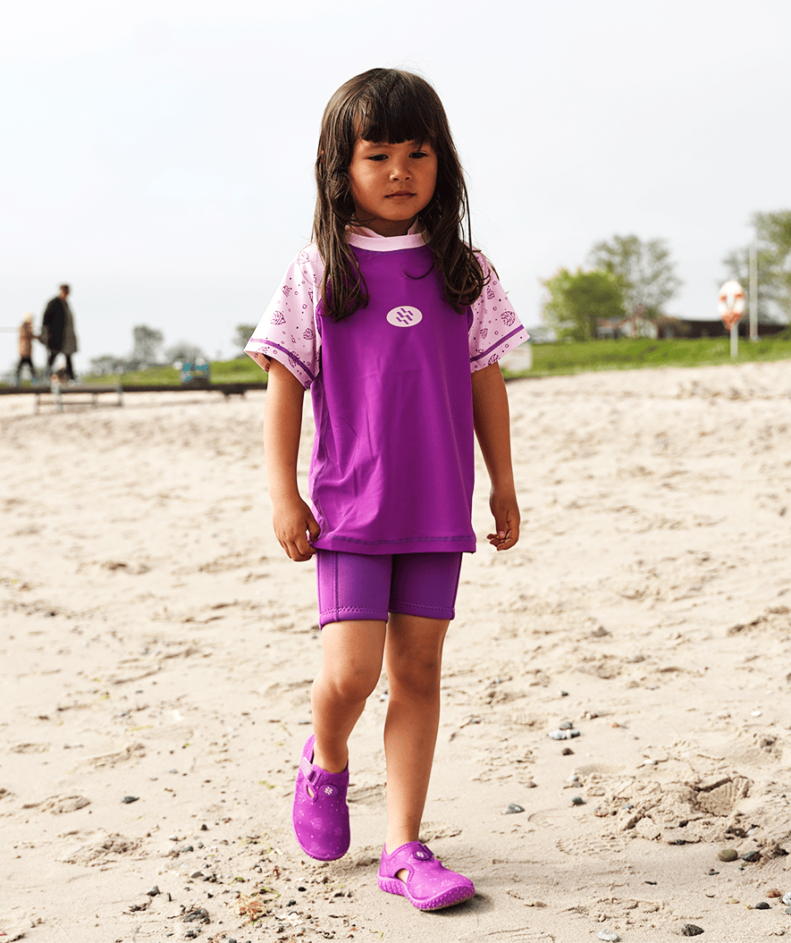 Watery swim shoes for kids - Romney - Purple