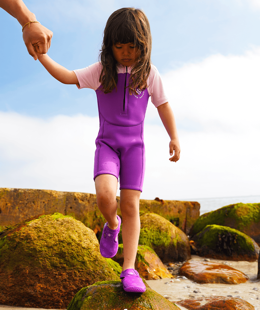 Watery swim shoes for kids - Romney - Purple