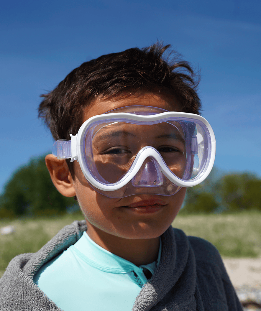 Watery diving mask for junior (8-15) - Odine - Blue/white