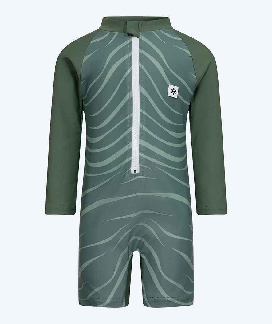 Watery UV-suit for kids - Fjord Long Sleeve Rashguard - Green