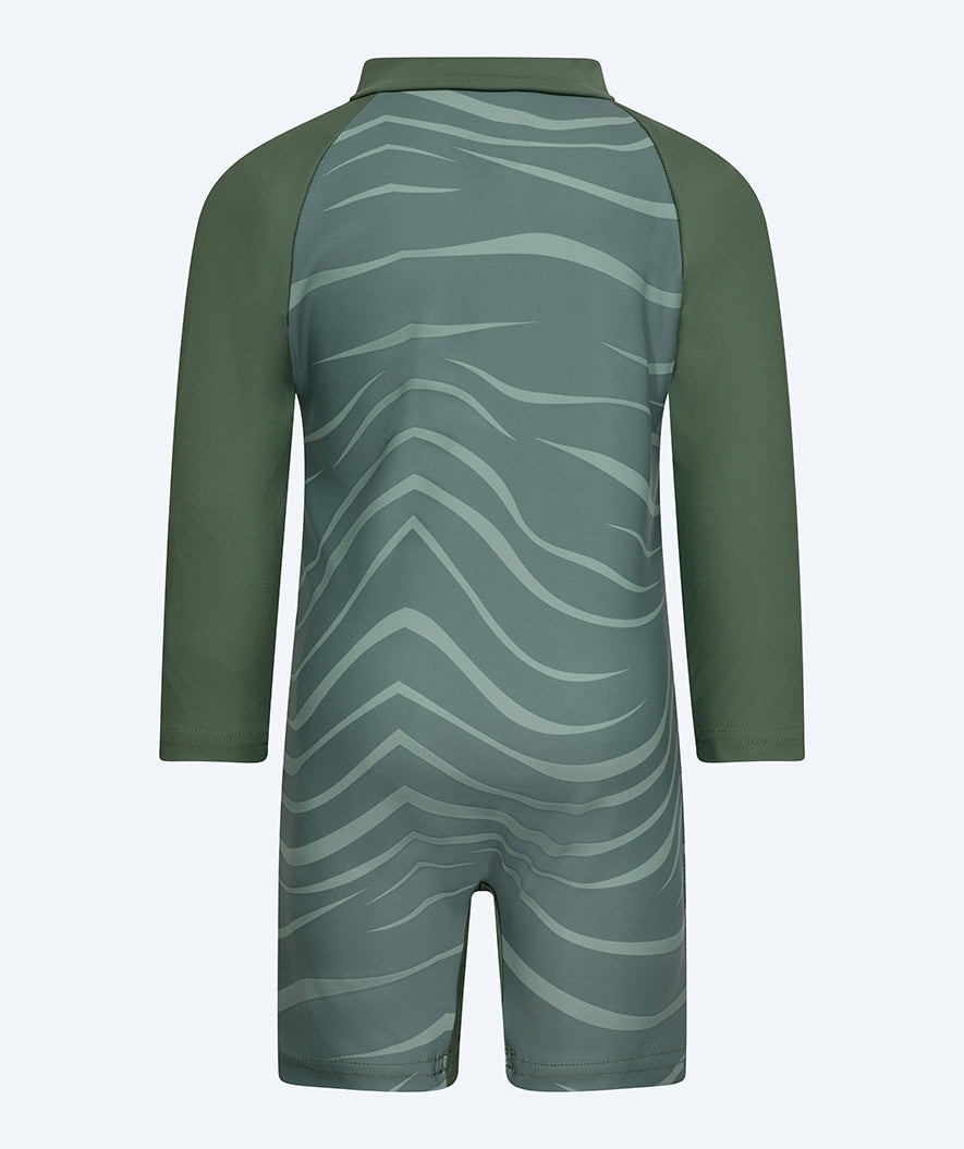 Watery UV-suit for kids - Fjord Long Sleeve Rashguard - Green