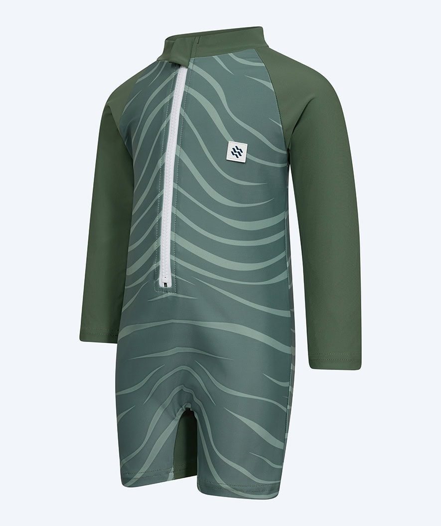 Watery UV-suit for kids - Fjord Long Sleeve Rashguard - Green