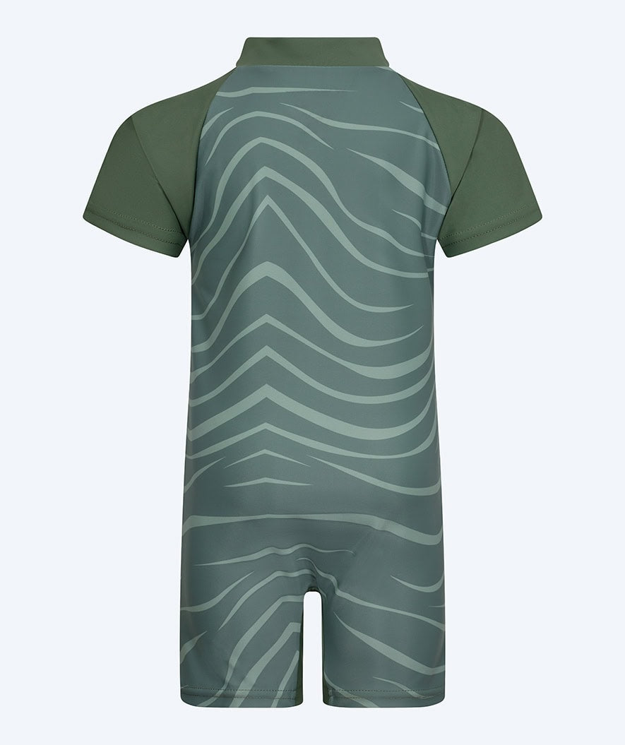 Watery UV-suit for children - Fjord Short Sleeve Rashguard - Green
