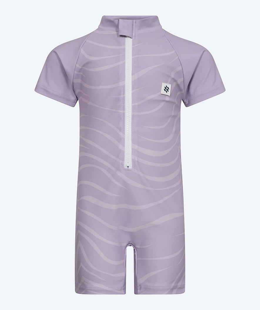 Watery UV-suit for kids - Fjord Short Sleeve Rashguard - Purple