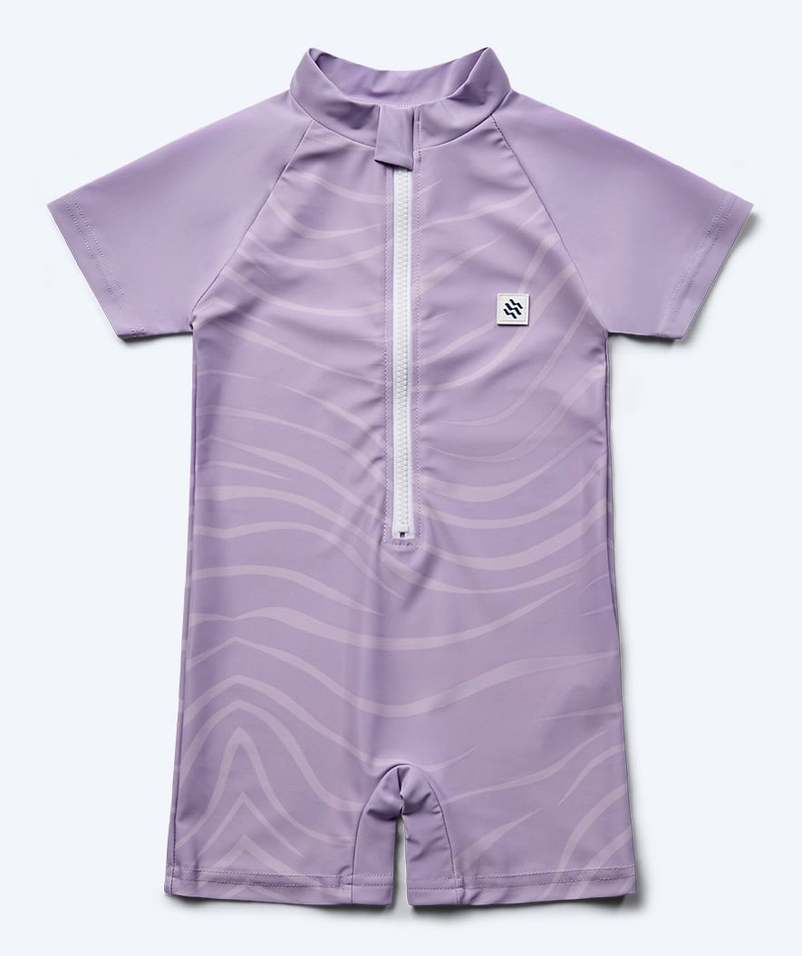 Watery UV-suit for kids - Fjord Short Sleeve Rashguard - Purple