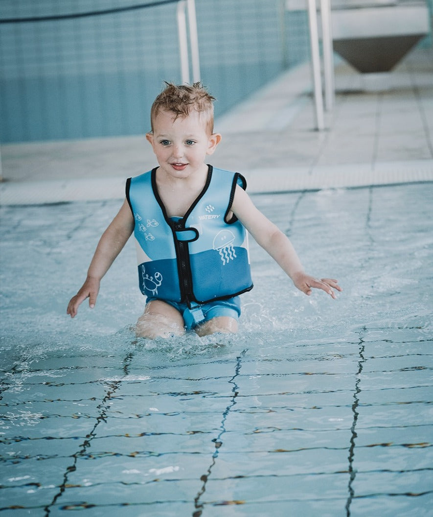 Watery swim vest for kids (1-6) - Active - Atlantic Blue