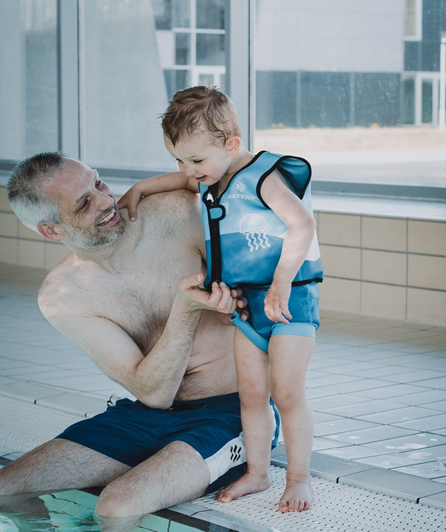 Watery swim vest for kids (1-6) - Active - Atlantic Blue