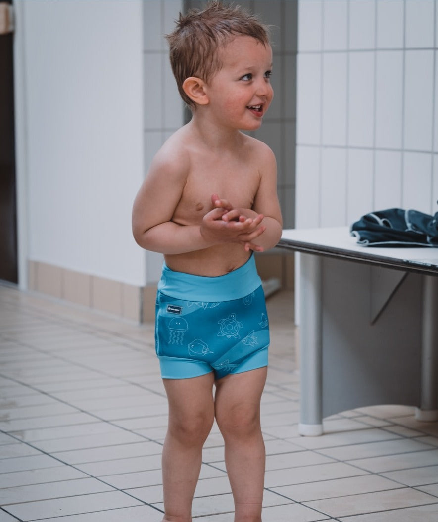 Watery swim nappies for kids - Neoprene Swim Nappy - Nordic Pink Stripes