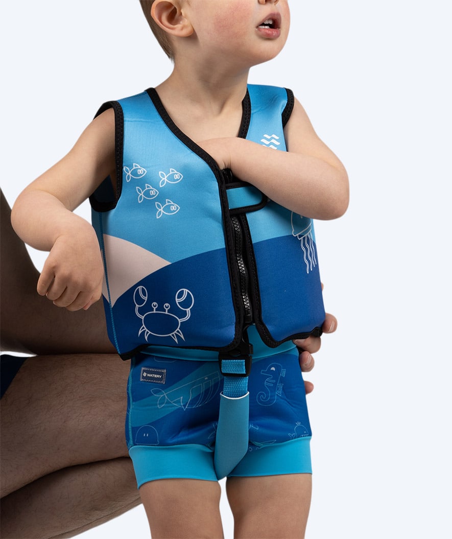Watery swim vest for kids (1-6) - Active - Atlantic Blue