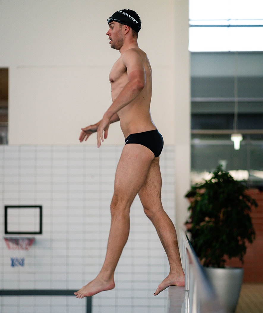 Watery triangular swim trunks for men - Budgie Eco - Black