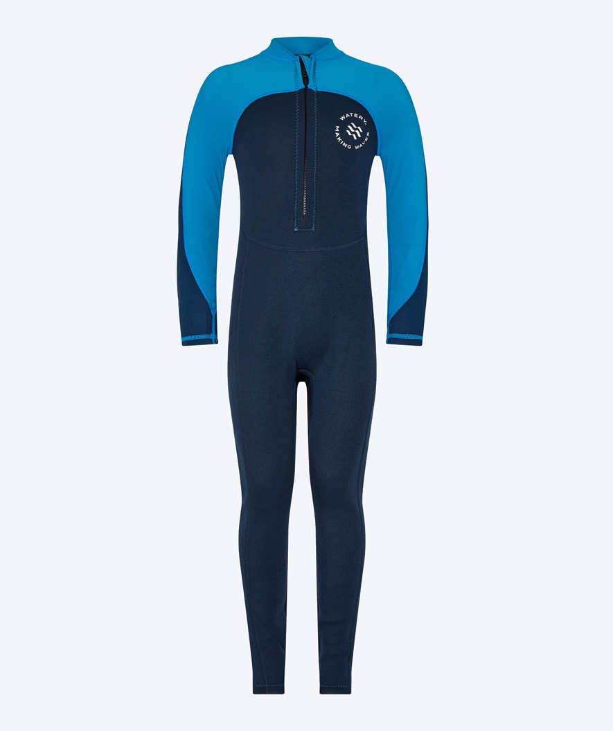Watery UV wetsuit for kids - Calypso Full-Body - Blue/dark blue
