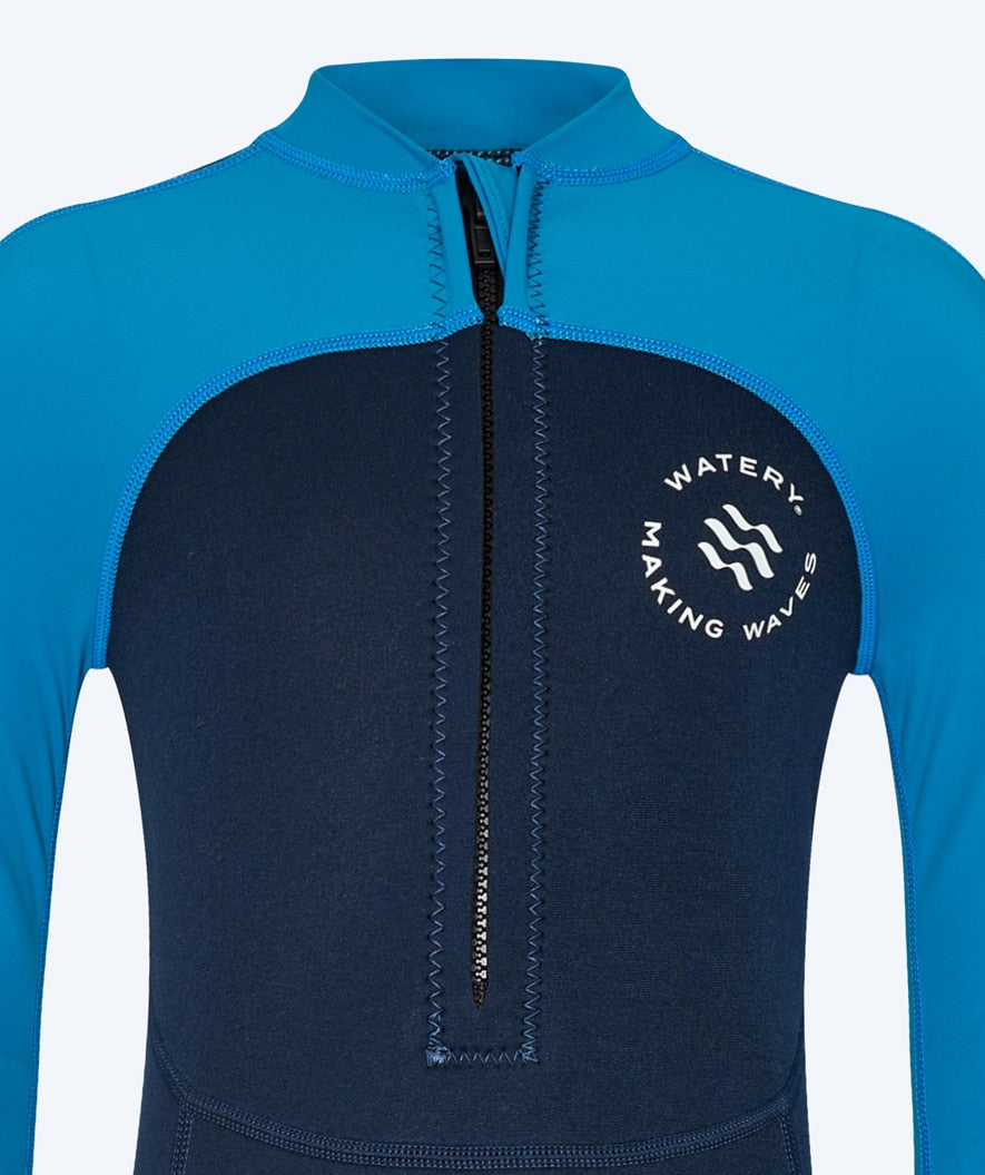 Watery UV wetsuit for kids - Calypso Full-Body - Blue/dark blue