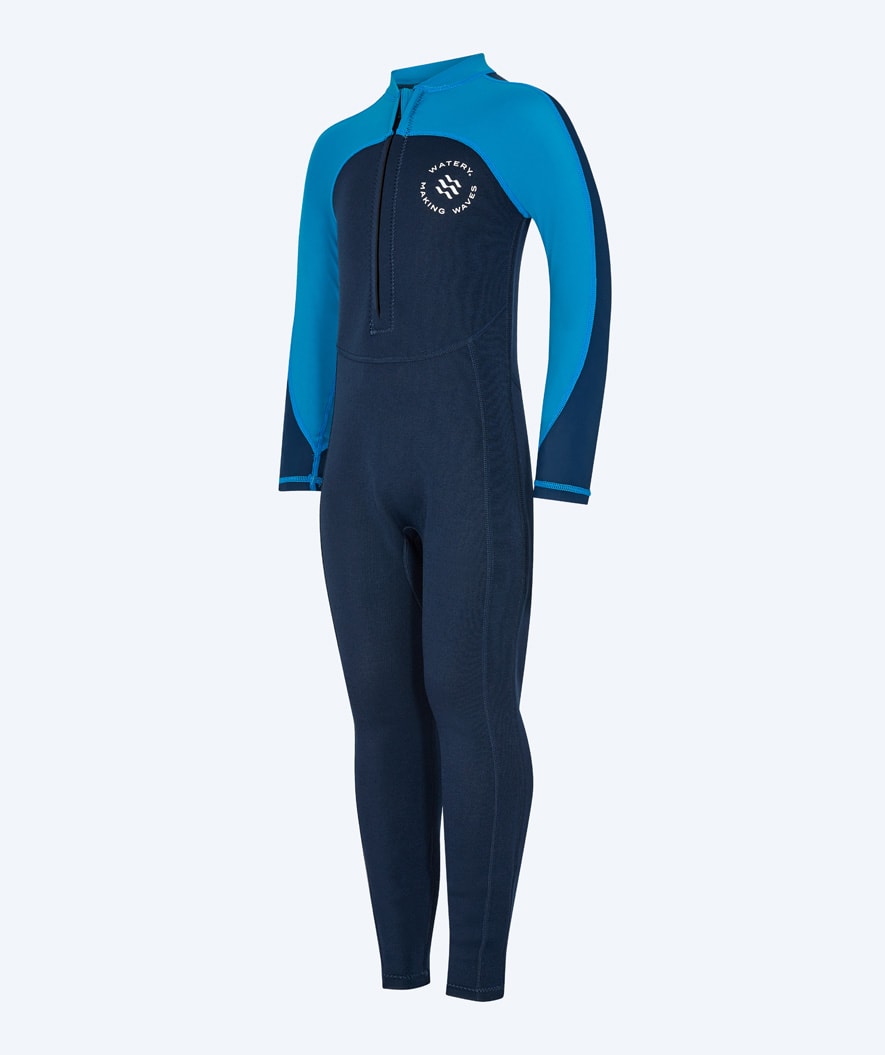 Watery UV wetsuit for kids - Calypso Full-Body - Blue/dark blue