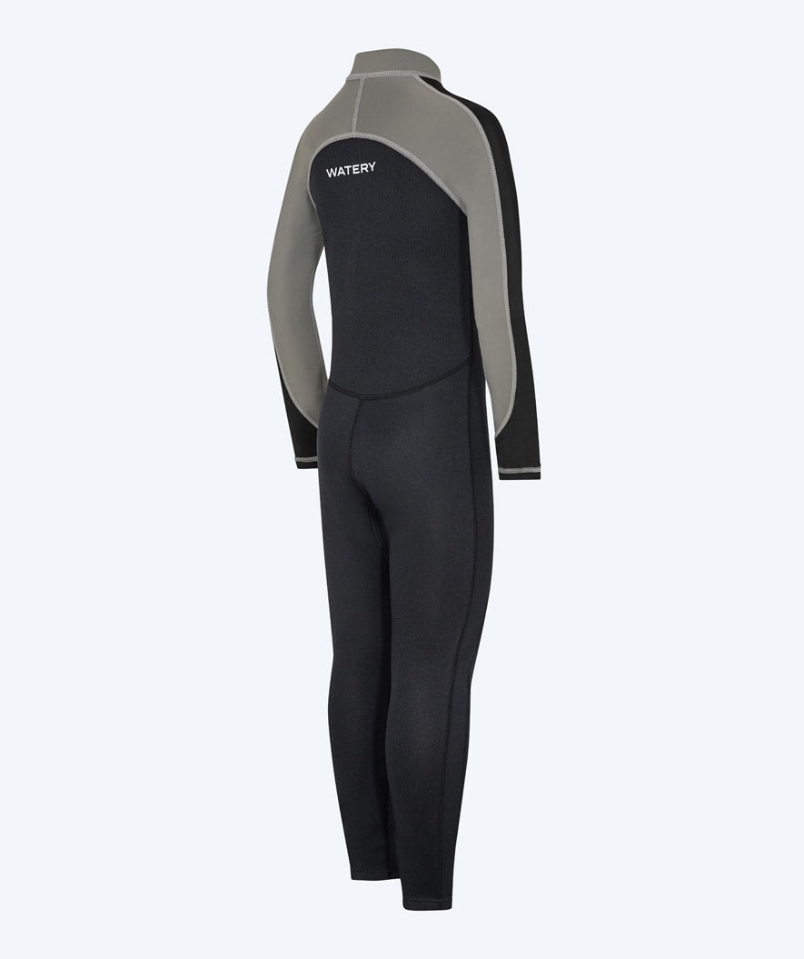 Watery UV wetsuit for kids - Calypso Full-Body - Grey/black