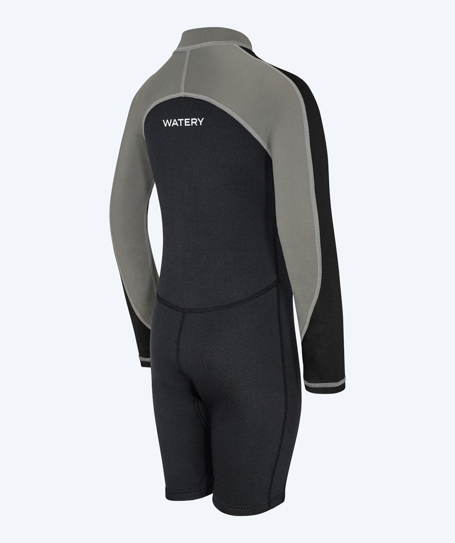 Watery UV wetsuit for kids - Calypso Long Sleeved - Grey/black