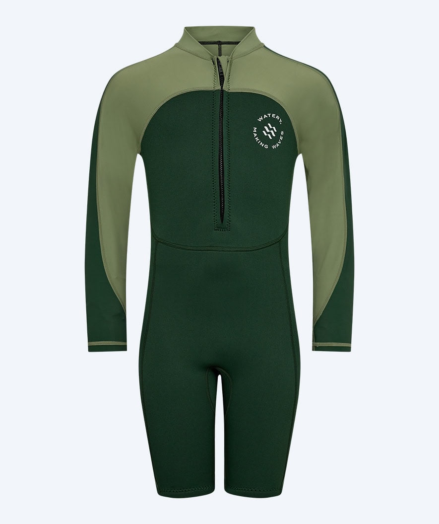 Watery UV wetsuit for kids - Calypso Long Sleeved - Green/light green