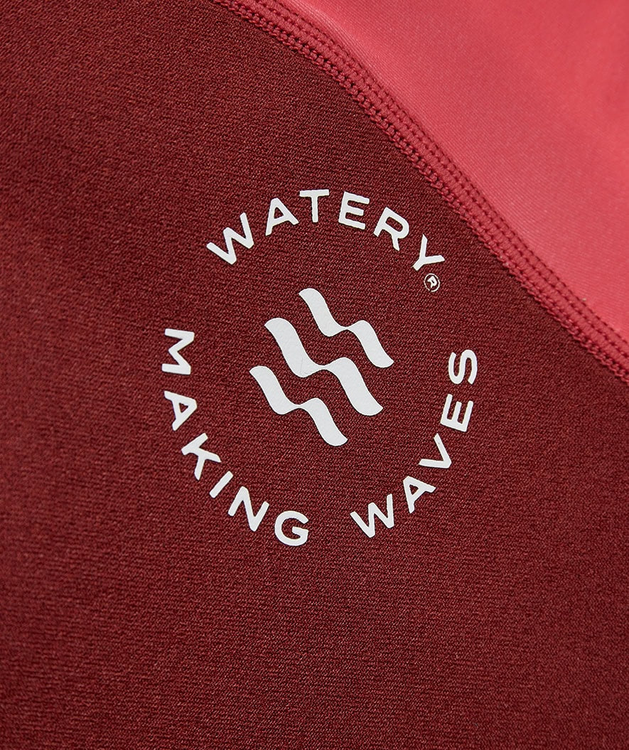 Watery UV wetsuit for kids - Calypso Shorty - Red/pink
