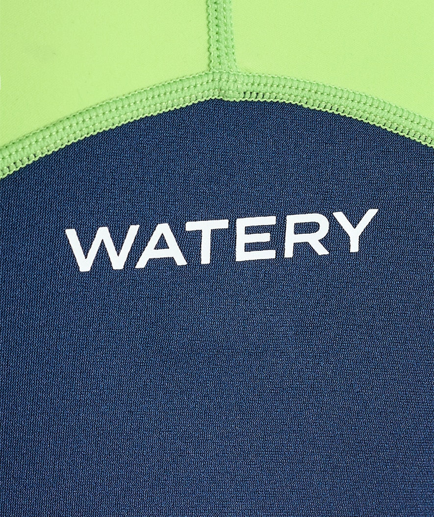 Watery UV wetsuit for kids - Calypso Shorty - Atlantic Green