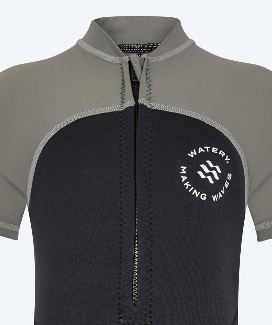 Watery UV wetsuit for kids - Calypso Shorty - Grey/black