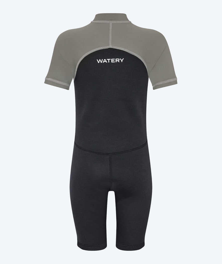 Watery UV wetsuit for kids - Calypso Shorty - Grey/black