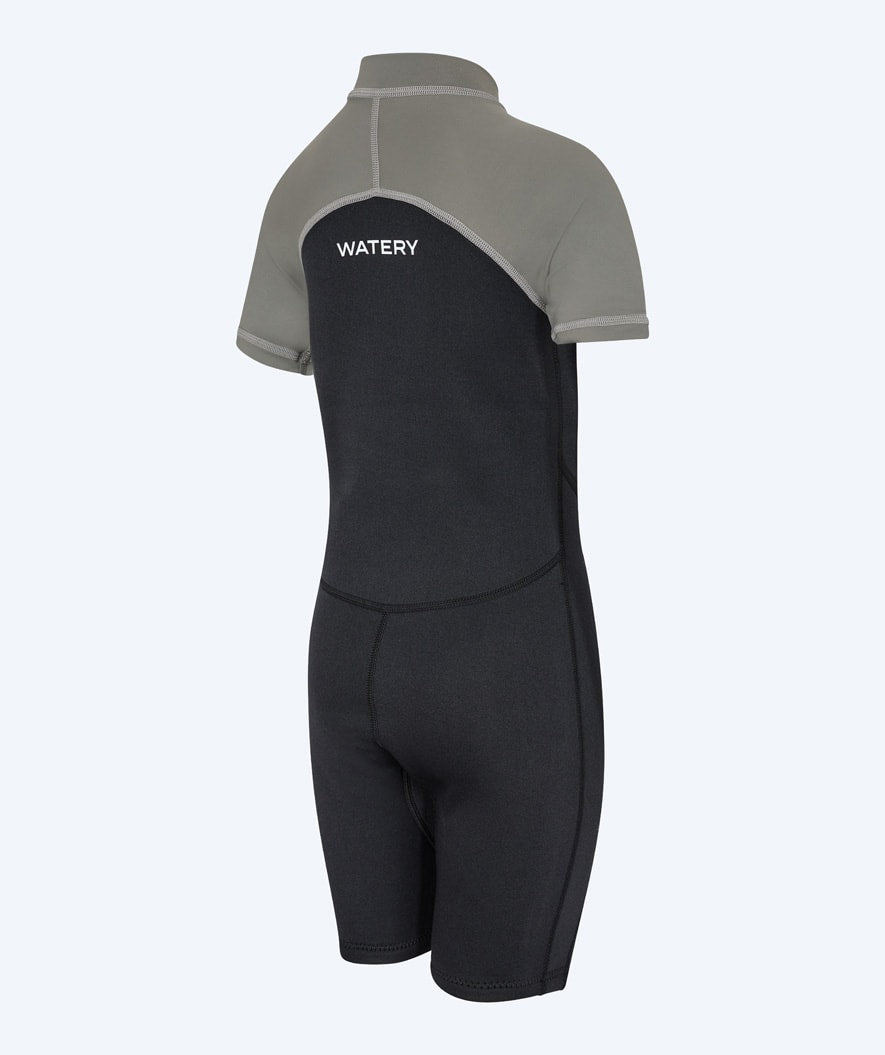 Watery UV wetsuit for kids - Calypso Shorty - Grey/black
