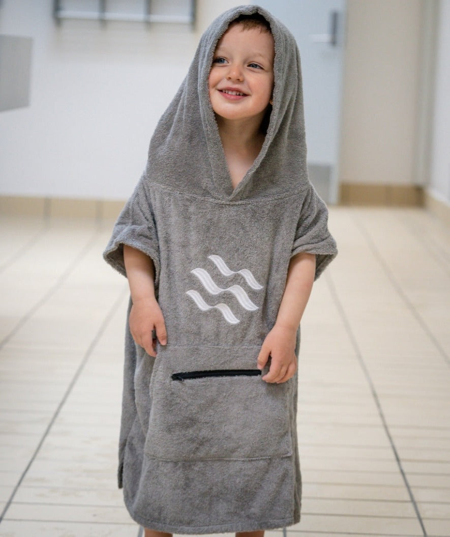 Watery bathing poncho for kids - Cotton - Pink