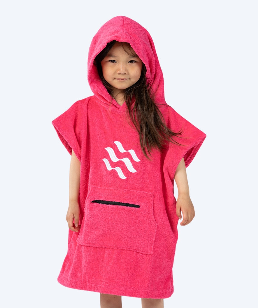 Watery bathing poncho for kids - Cotton - Pink