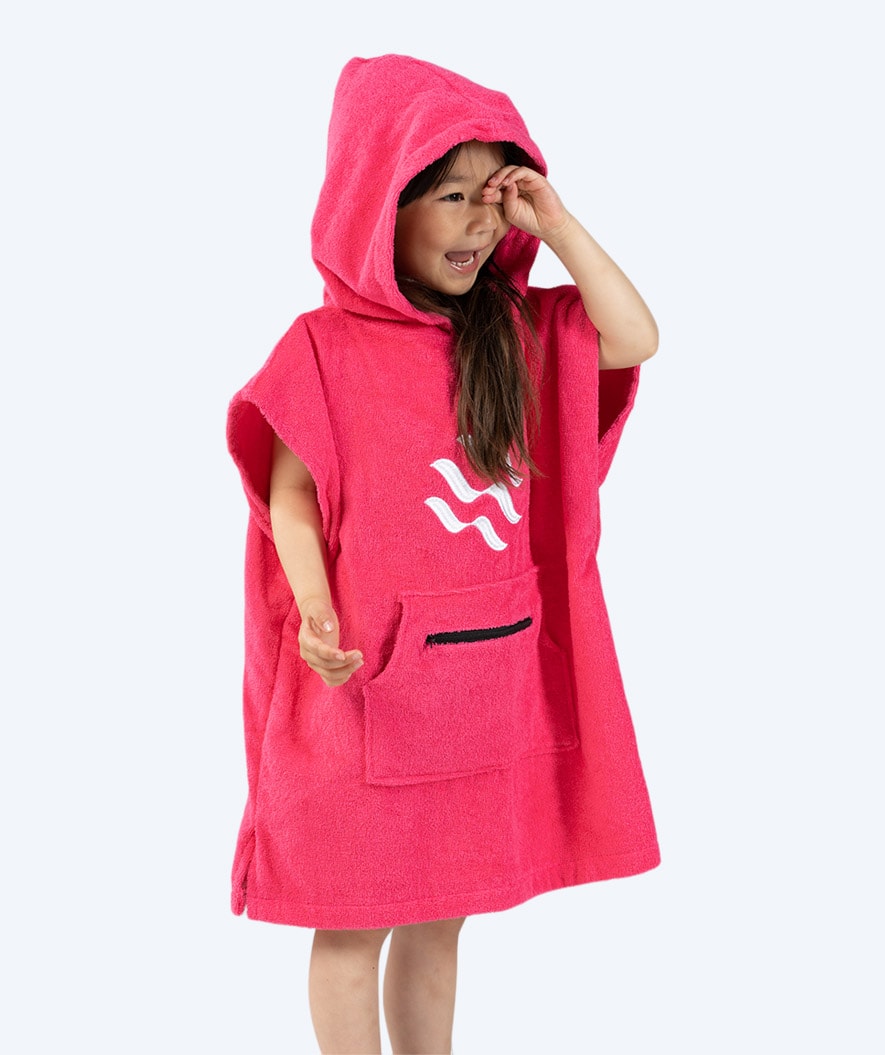 Watery bathing poncho for kids - Cotton - Pink