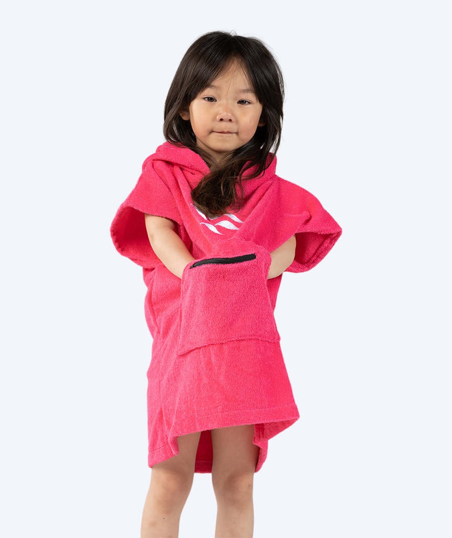 Watery bathing poncho for kids - Cotton - Pink
