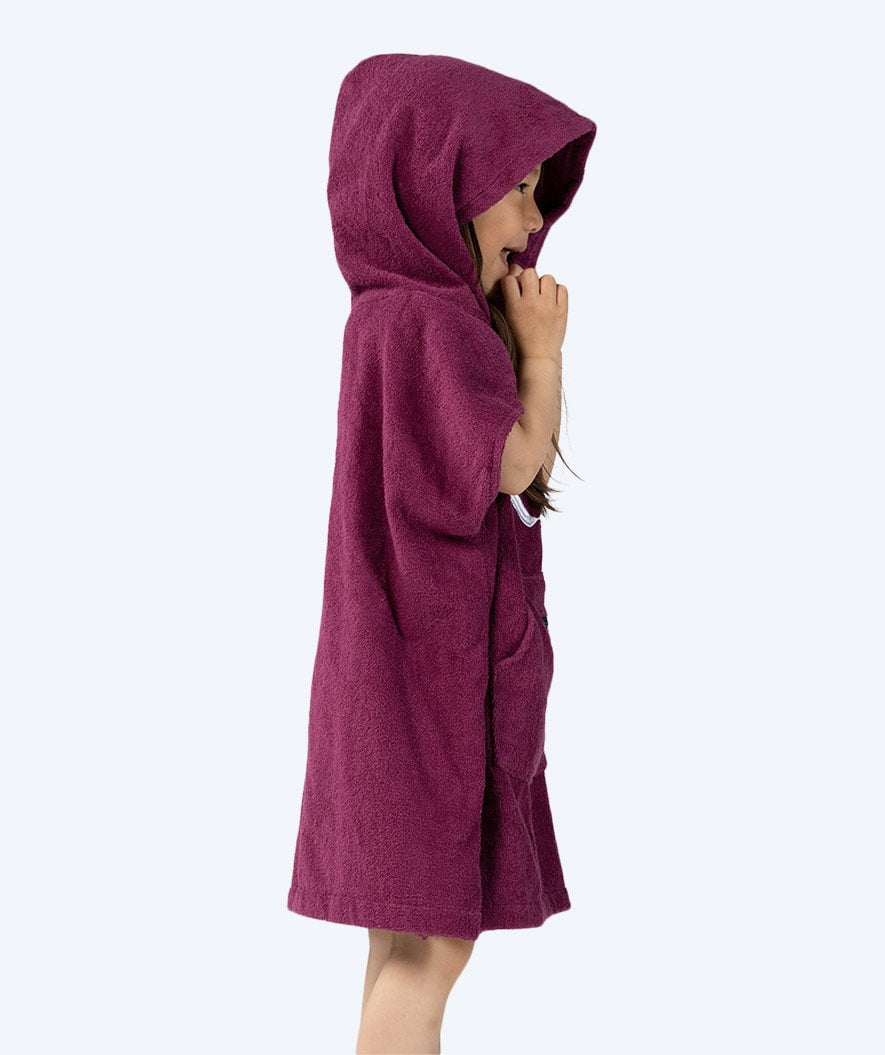 Watery bathing poncho for kids - Cotton - Purple